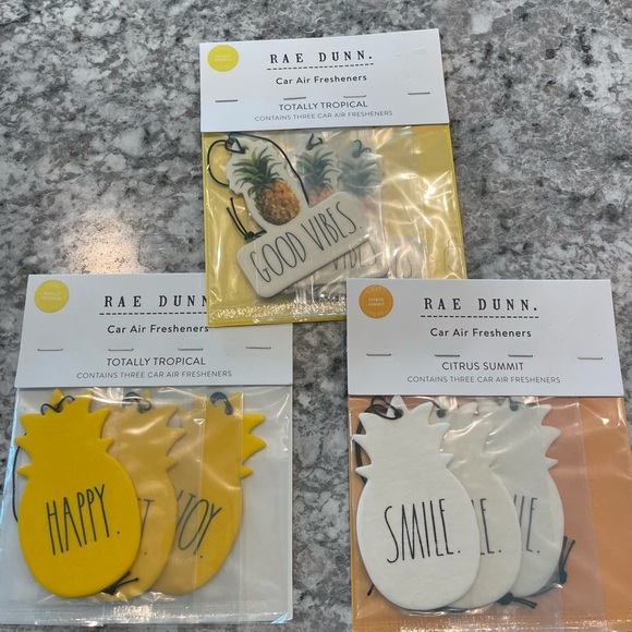 Rae Dunn Other - Rae Dunn car air fresheners 3 packages with 3 air fresheners in each